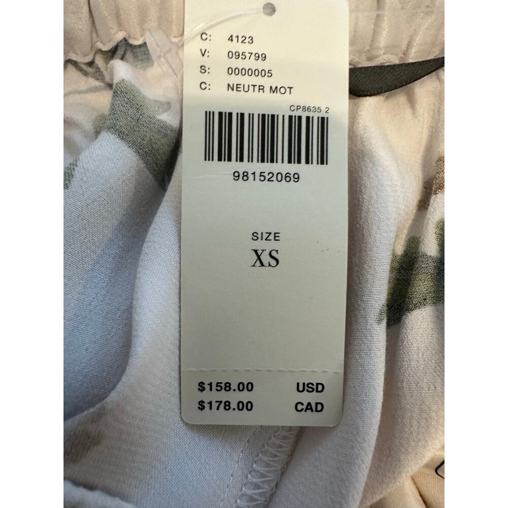 Anthropologie Floral Print Pull-On Wide Leg Drawstring Pants Size XS NWT - Picture 7 of 15
